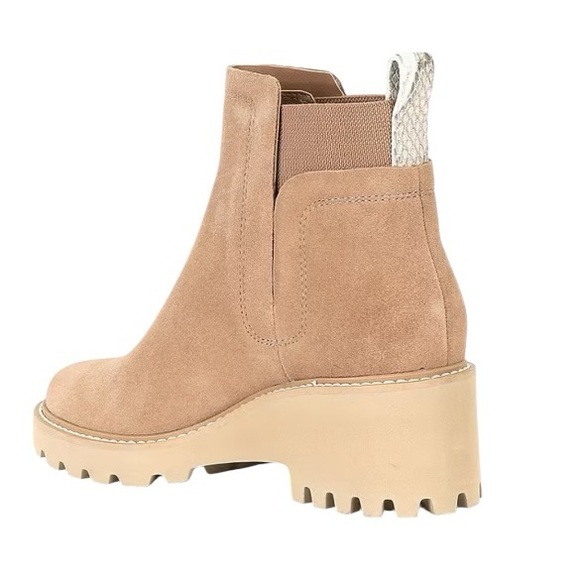 Dolce Vita Huey H2O Waterproof Suede Lug Sole Heel Booties NEW Size 8 Neutral - Picture 13 of 16